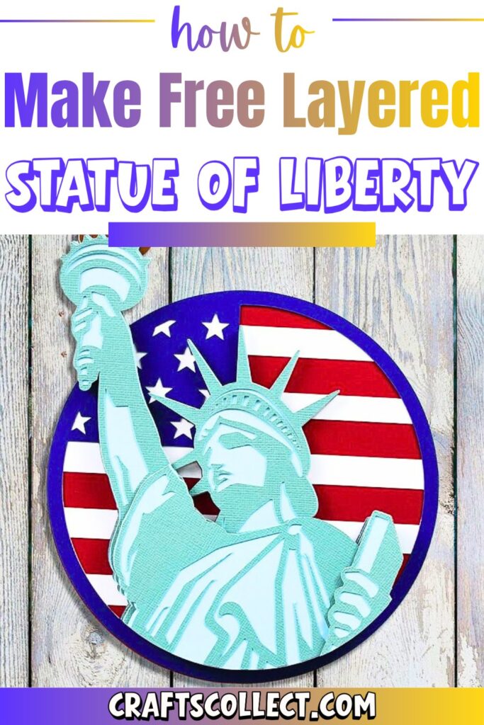 Free Layered Statue of Liberty SVG for Craft Projects