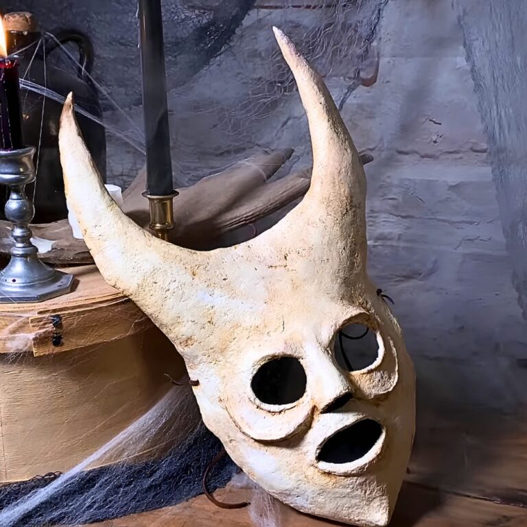 DIY Traditional Halloween Mask Tutorial with Papier-Mâché