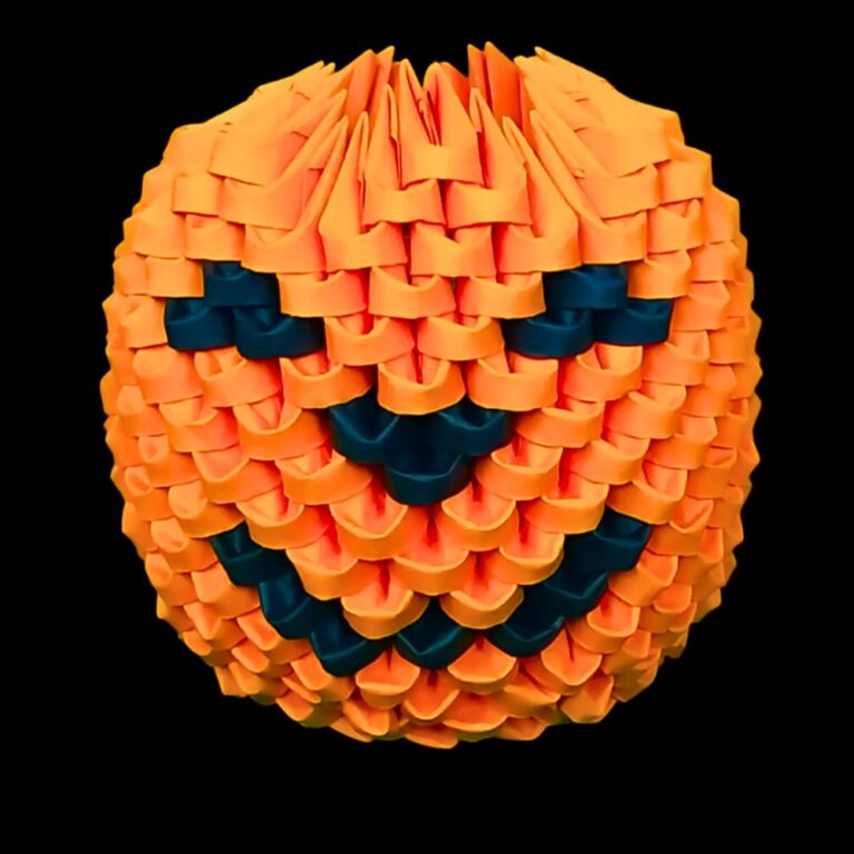 Easy 3D Origami Halloween Pumpkin Tutorial