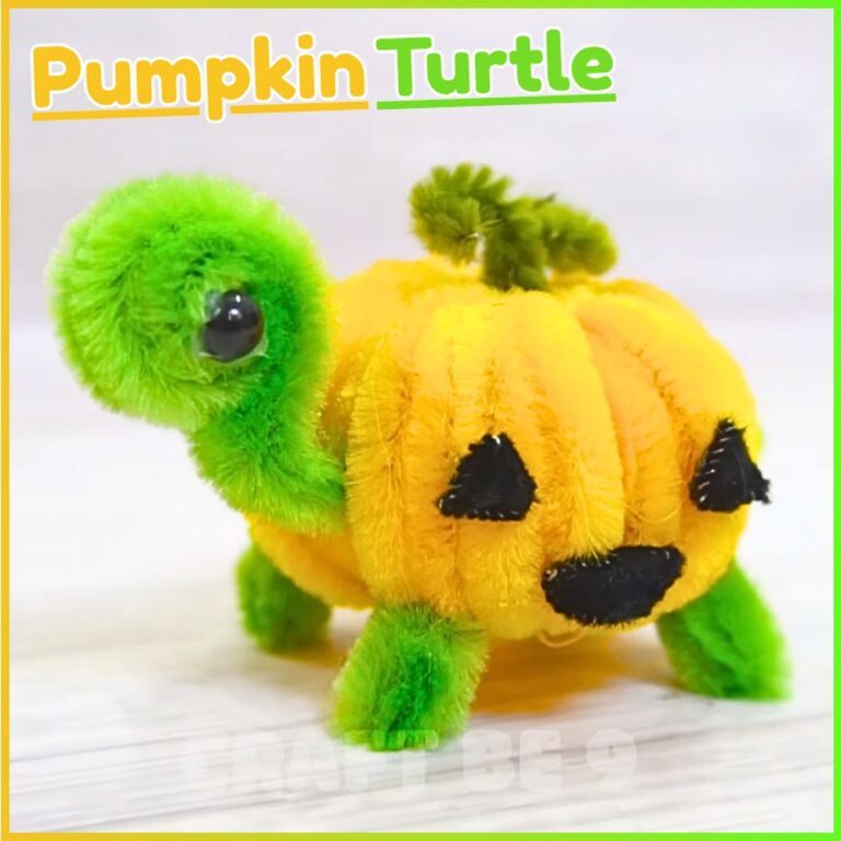 Easy Pumpkin Turtle Pipe Cleaner Craft Tutorial