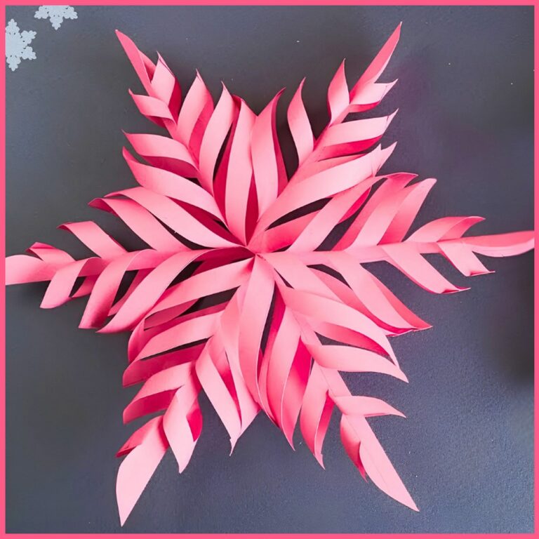 How to Make 3D Paper Snowflakes with 7x7 cm Squares