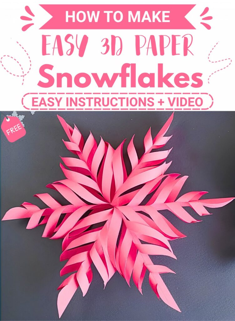 How to Make 3D Paper Snowflakes with 7x7 cm Squares