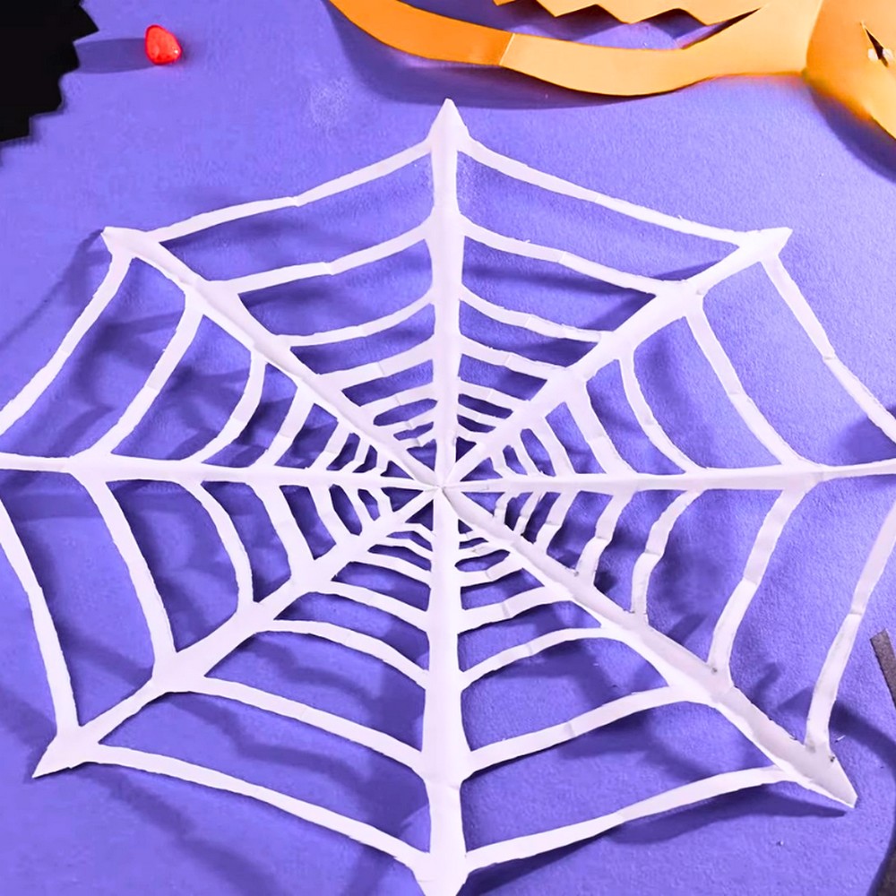 How to Make Paper Spiderwebs for Halloween Decorations
