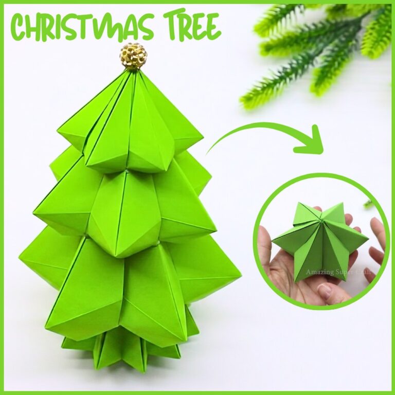 How to Make a 3D Paper Christmas Tree with Stacked Star Layers