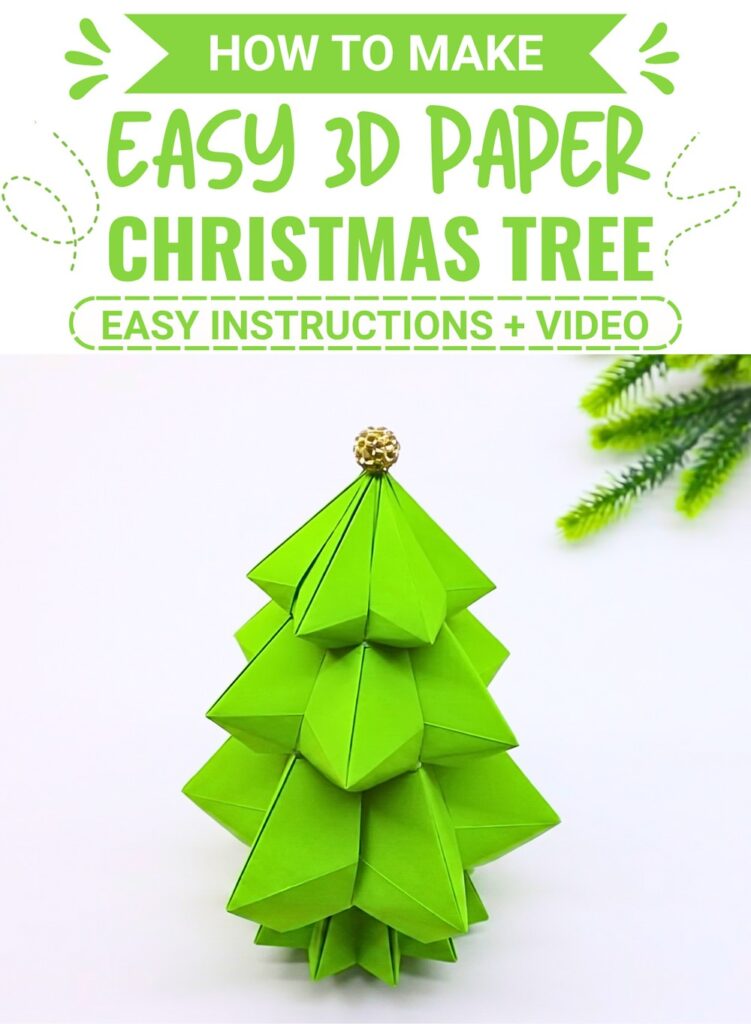 How to Make a 3D Paper Christmas Tree with Stacked Star Layers