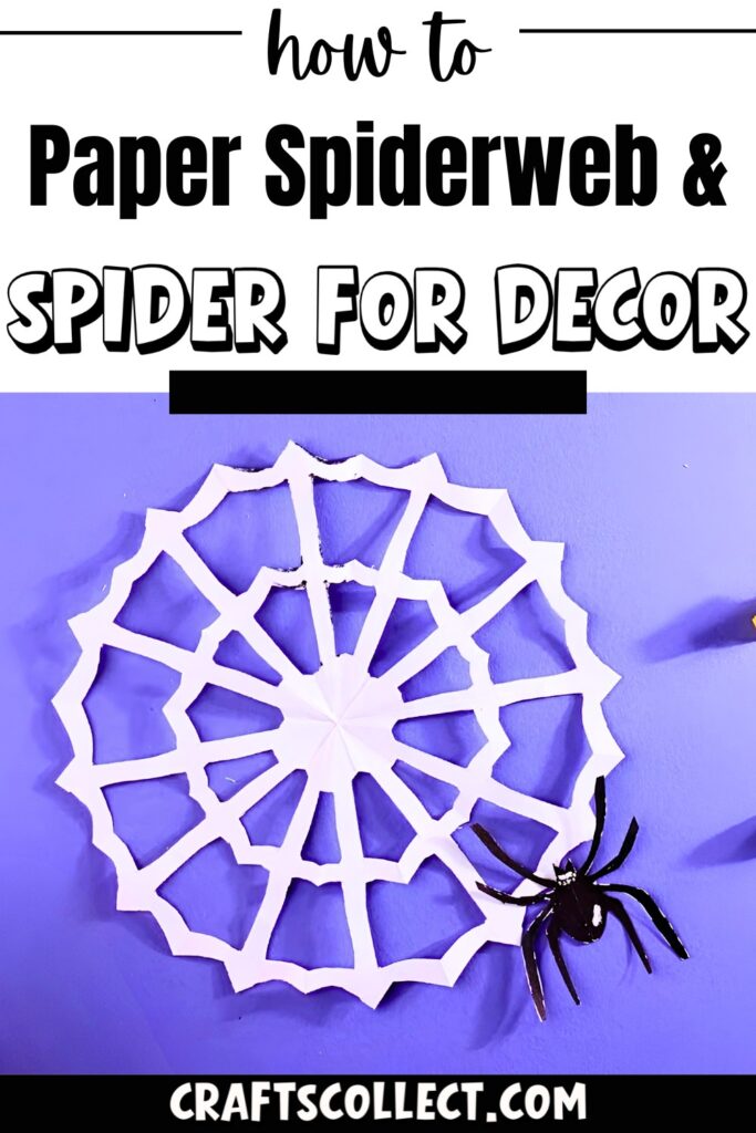 How to Make a Paper Spiderweb and Spider for Halloween Decor