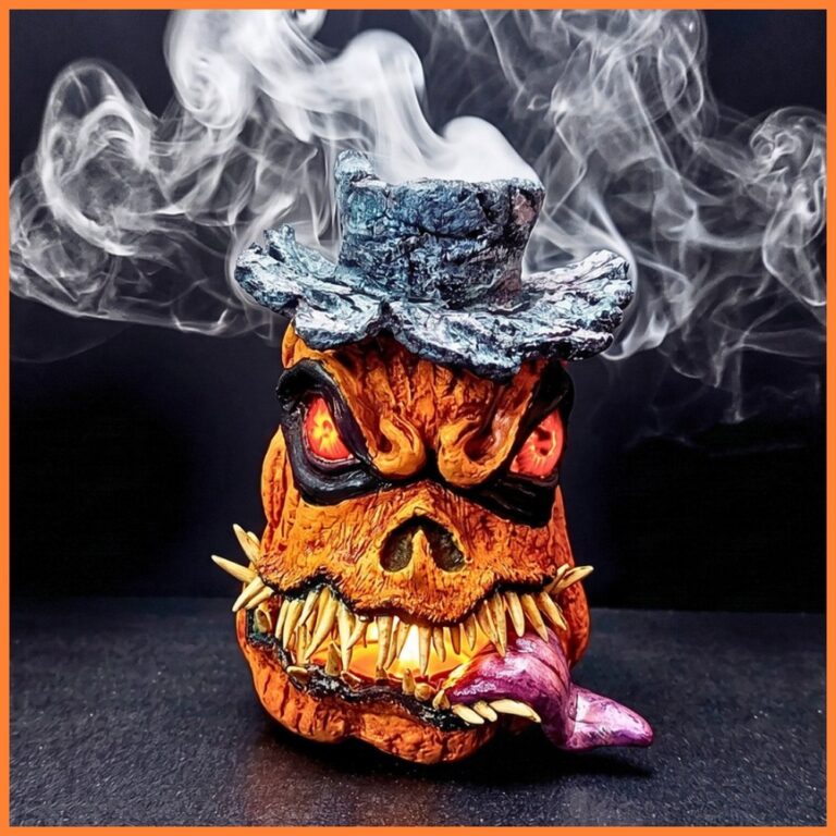 DIY Clay Halloween Pumpkin Craft Tutorial With Soda Can Base