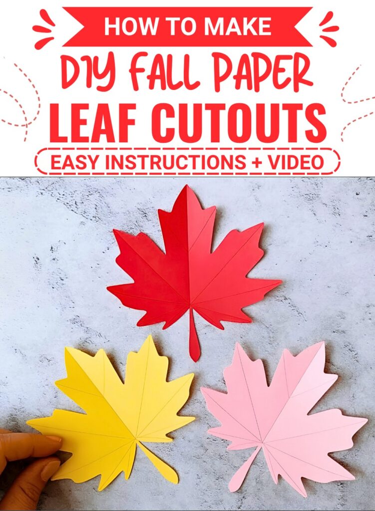 DIY Fall Paper Leaf Cutouts Tutorial with 15x15 cm Paper