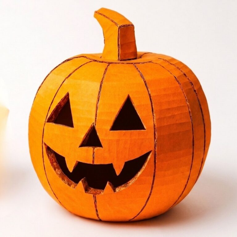 How to Make a Cardboard Halloween Pumpkin Craft