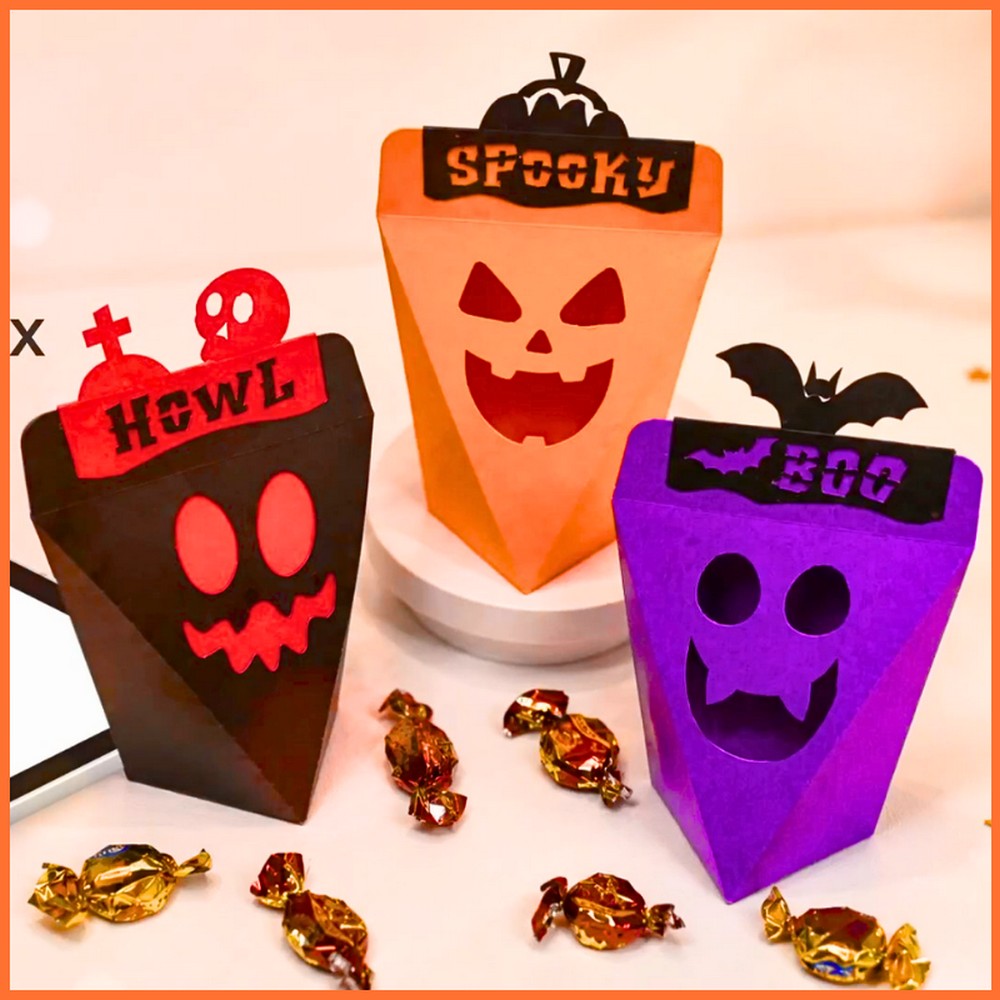 DIY Halloween Diamond Favor Box Printable Template