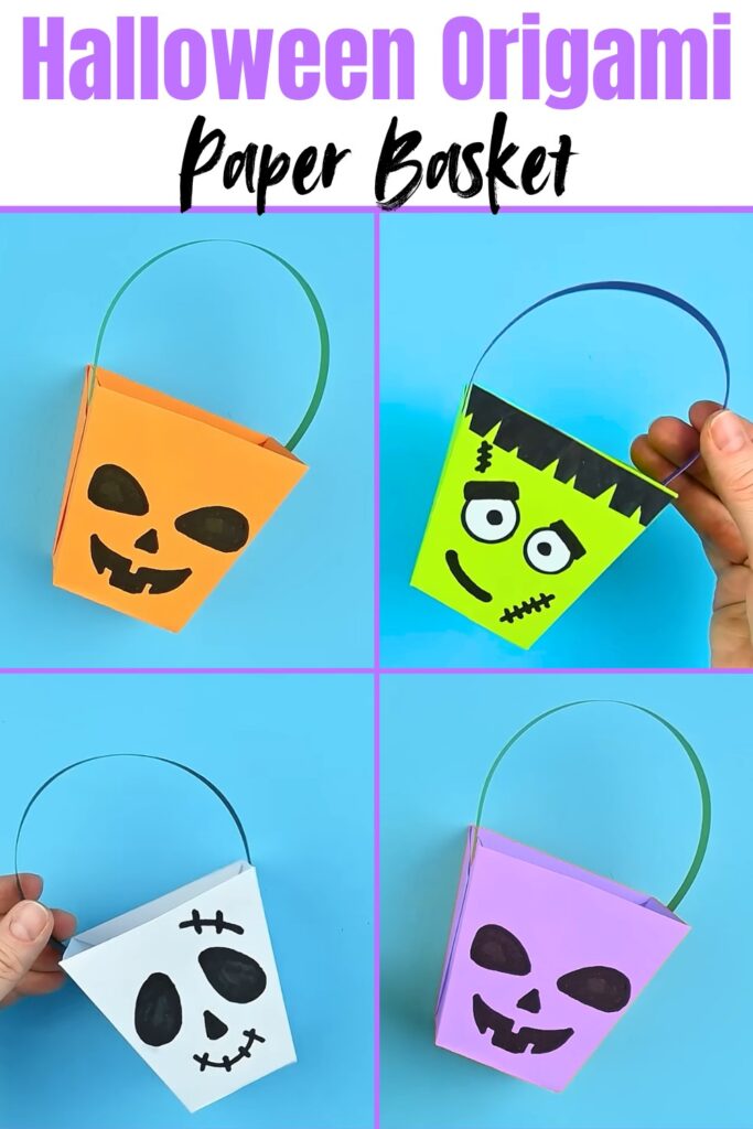 DIY Halloween Origami Paper Basket Tutorial