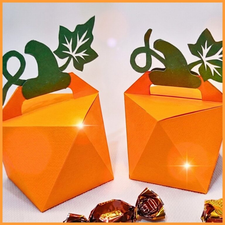 DIY Pumpkin Diamond Favor Box With Printable Cut