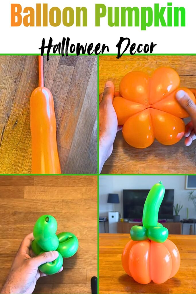 Easy Chubby Balloon Pumpkin Tutorial for Halloween Decor