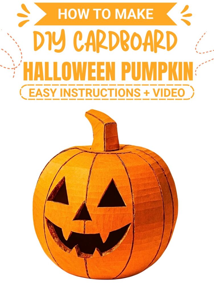 How to Make a Cardboard Halloween Pumpkin Craft