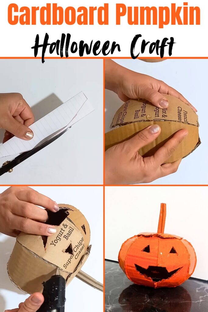 How to Make a Cardboard Halloween Pumpkin Craft