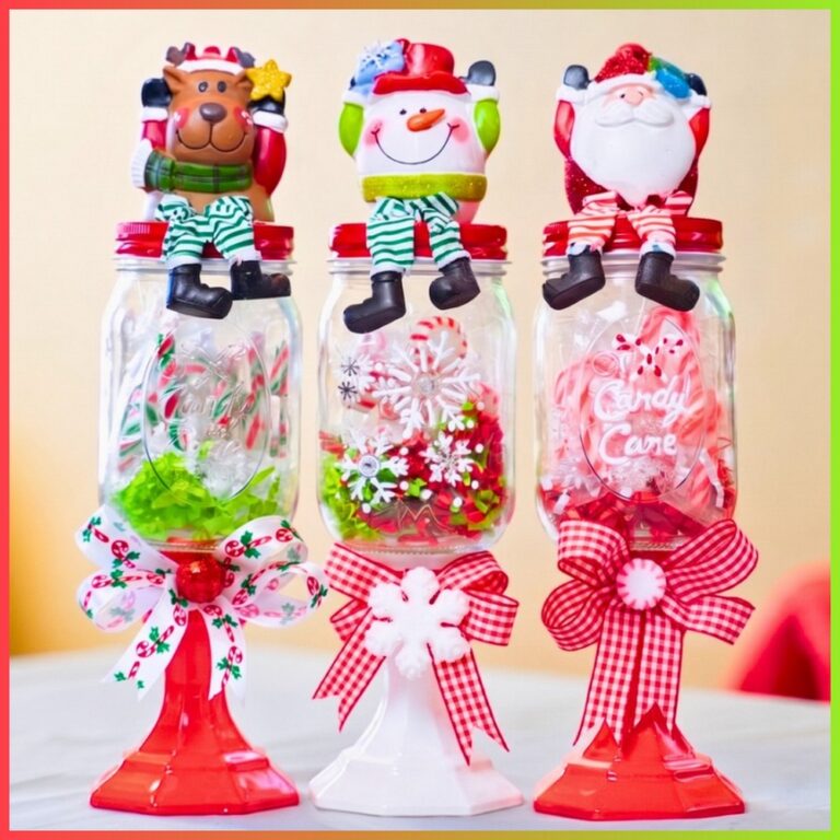 DIY Christmas Candy Jars For Holiday Gift Idea