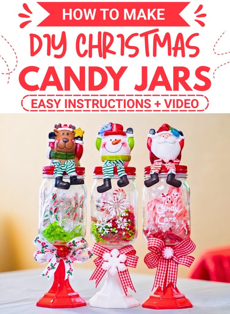 DIY Christmas Candy Jars For Holiday Gift Idea