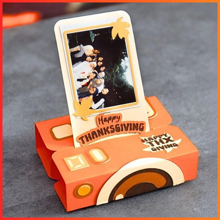 DIY Thanksgiving Camera Pop-Up Card with Photo