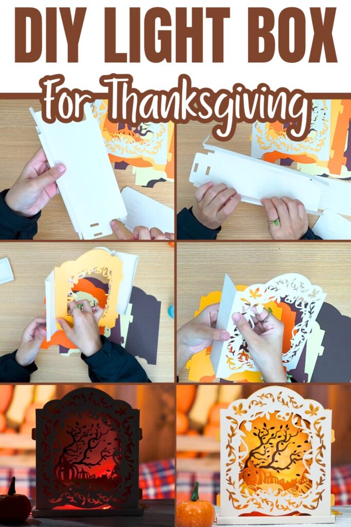 DIY Thanksgiving Light Box: Easy Paper Holiday Decor