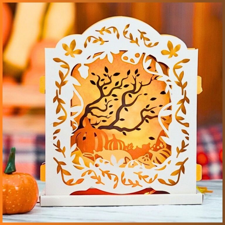 DIY Thanksgiving Light Box: Easy Paper Holiday Decor