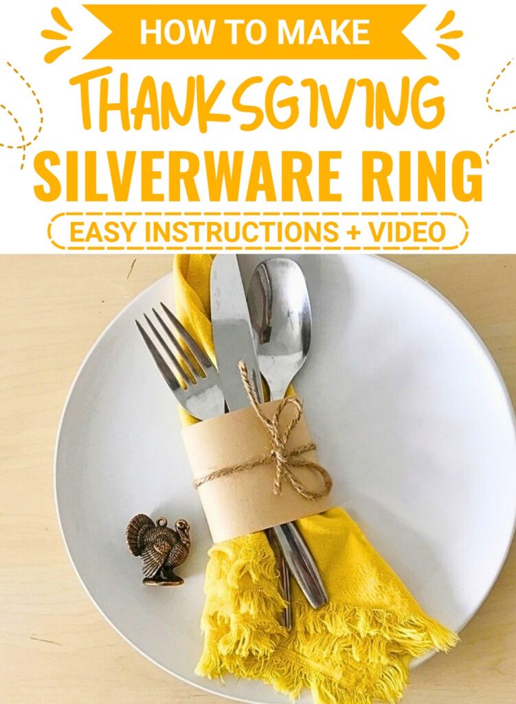 DIY Thanksgiving Silverware Ring for Holiday Table SettingsDIY Thanksgiving Silverware Ring for Holiday Table Settings