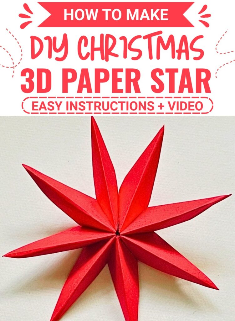 Easy 3D Christmas Paper Star Tutorial