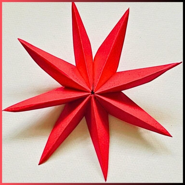 Easy 3D Christmas Paper Star Tutorial
