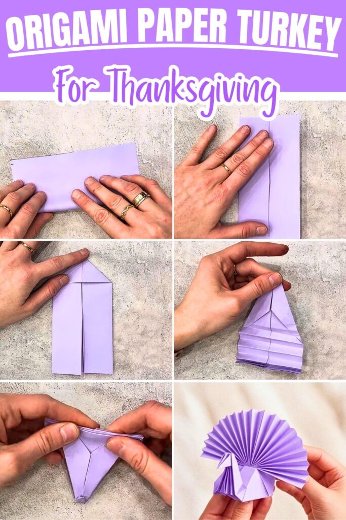 Easy Origami Paper Turkey for Thanksgiving