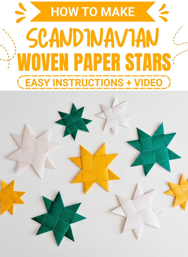 Easy Scandinavian Woven Paper Stars For Christmas