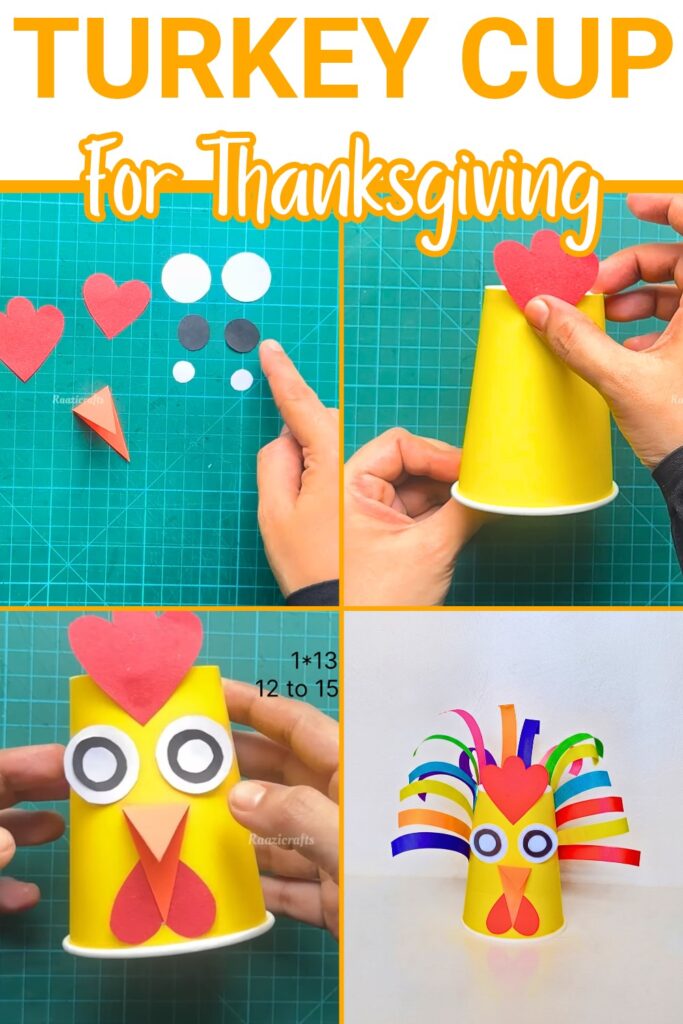 Easy Thanksgiving Turkey Cup Craft for Kids
