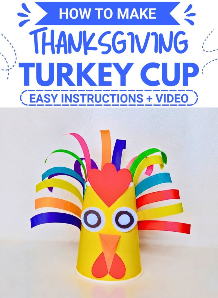 Easy Thanksgiving Turkey Cup Craft for Kids