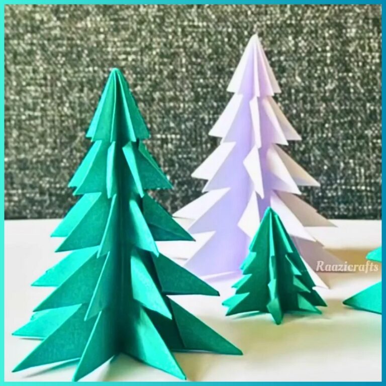 How to Make a 3D Paper Christmas Tree - Easy DIY Craft